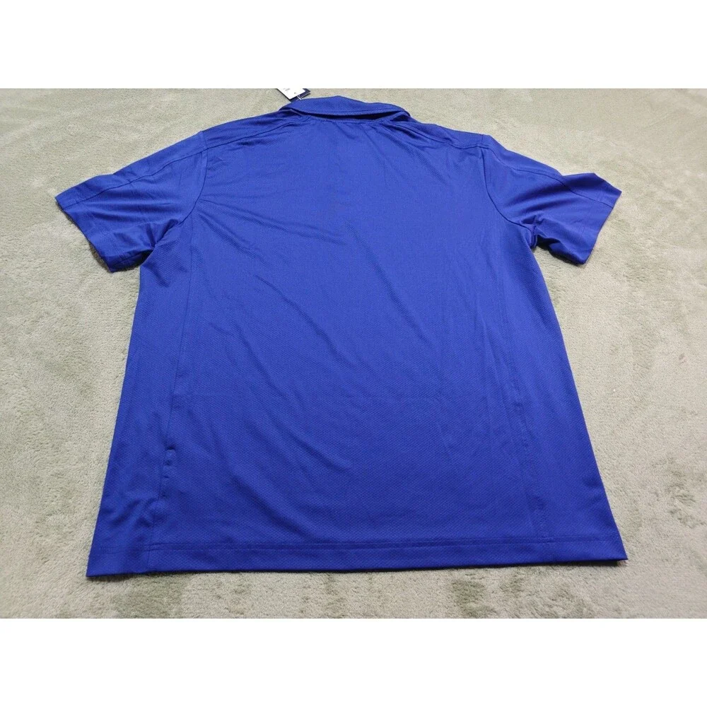 Cutter & Buck Mens XL Blue Polo Golf Shirt American Intercontinental Univ NWT